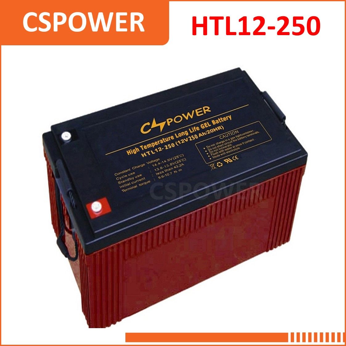 Cspower 12V 250ah Deep Cycle Gel Battery - Solar Power