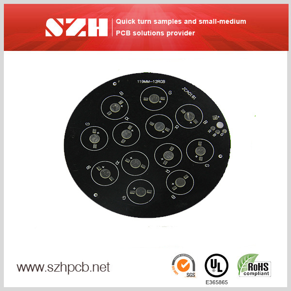 Black Solder Mask White Legend Customized LED PCB
