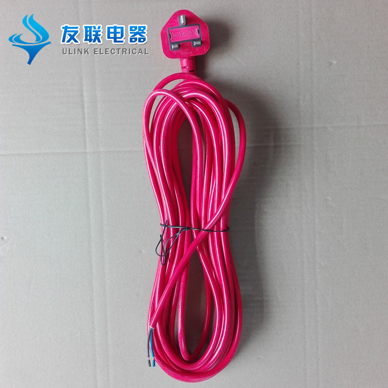 BS Fuse Power Cord with H05VV-F 2X1.0mm Cable