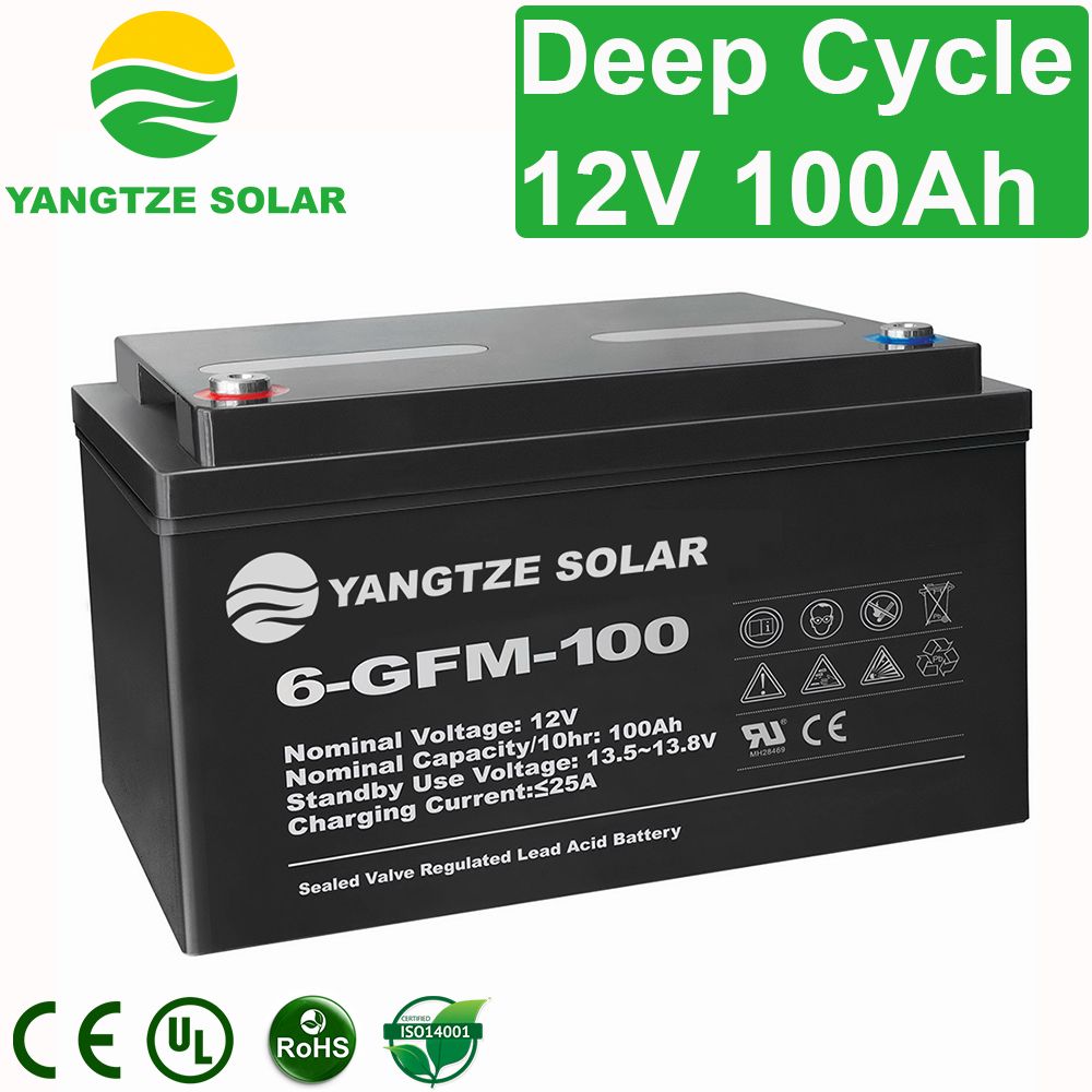 Free Maintenance AGM Deep Cycle Solar Dry Cell Battery 12V 100ah