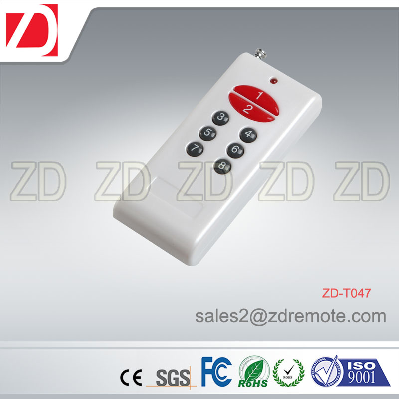 Long Working Distance RF Remote Control with 8button S
