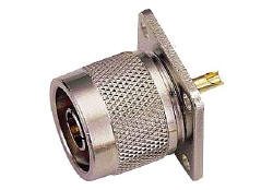 N Male Flange Panel Solder Type