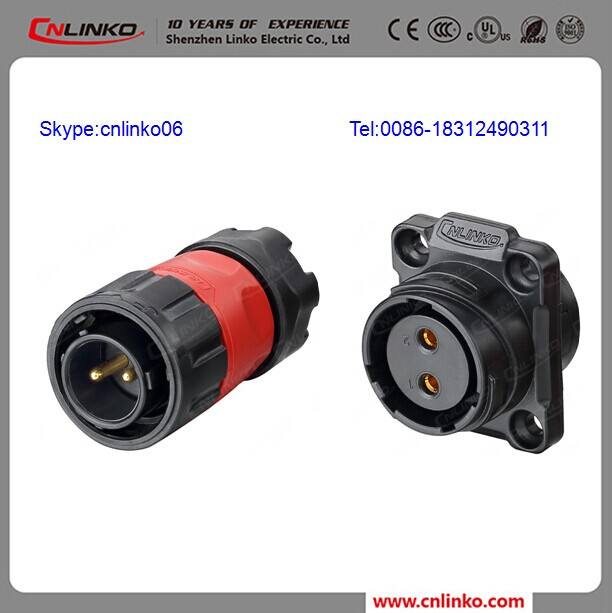 Cnlinko IP 67 Waterproof 2pin Power Connector Types for LED Lighting