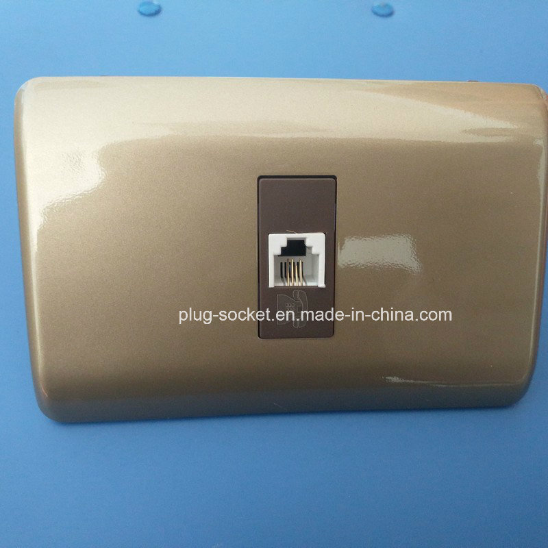 Wall Plate with 6p4c Telephone Socket Switch (W-095)