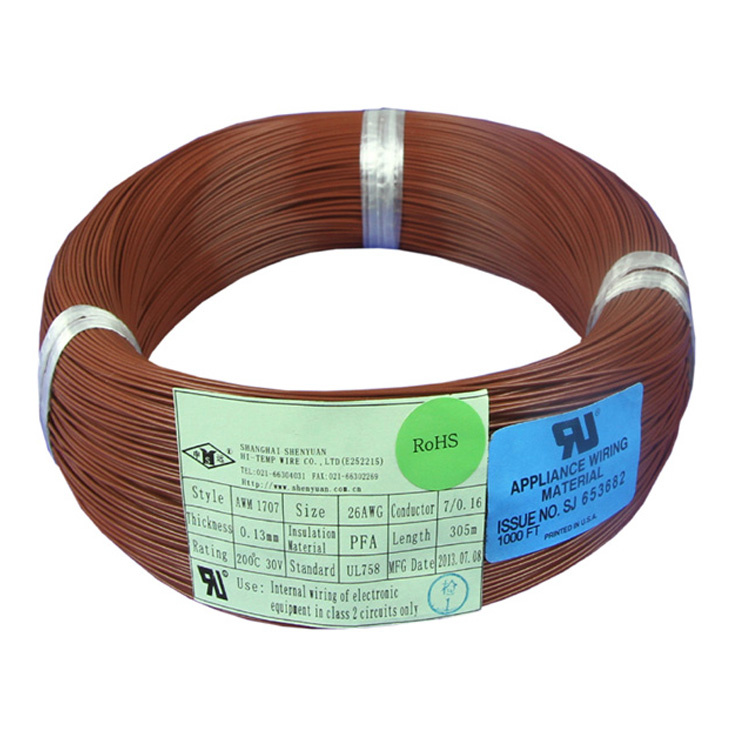 250 Degree 20 AWG Wire Balck PFA Teflon Wire
