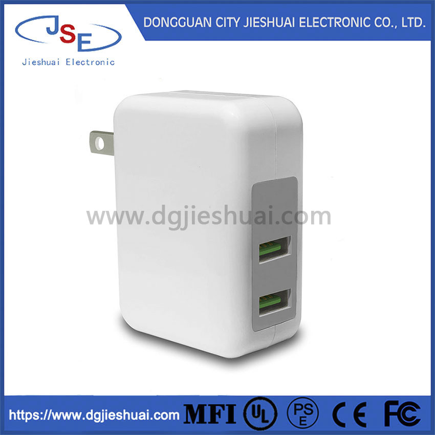 Quick Charge 3.0 25W Dual USB Wall Charger for Mobile Phone