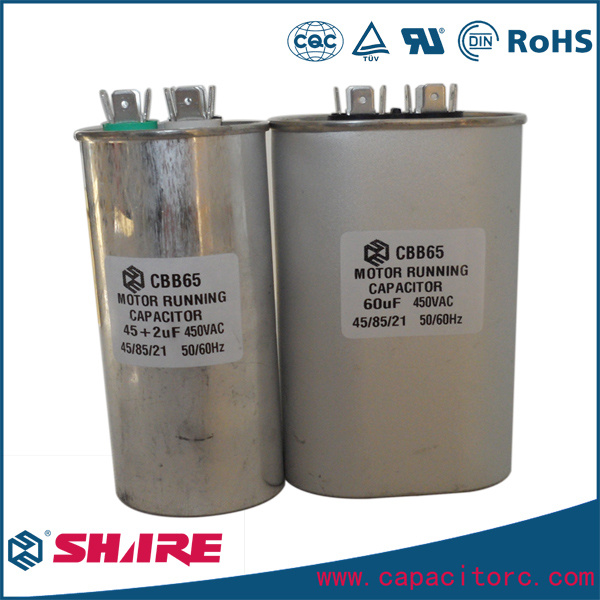 Cbb65 Capacitor 50/60Hz AC Dual Capacitor