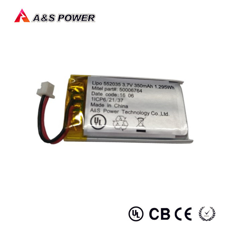 Consumer Electronics 350mAh 3.7V 1c Lithium Polymer Battery