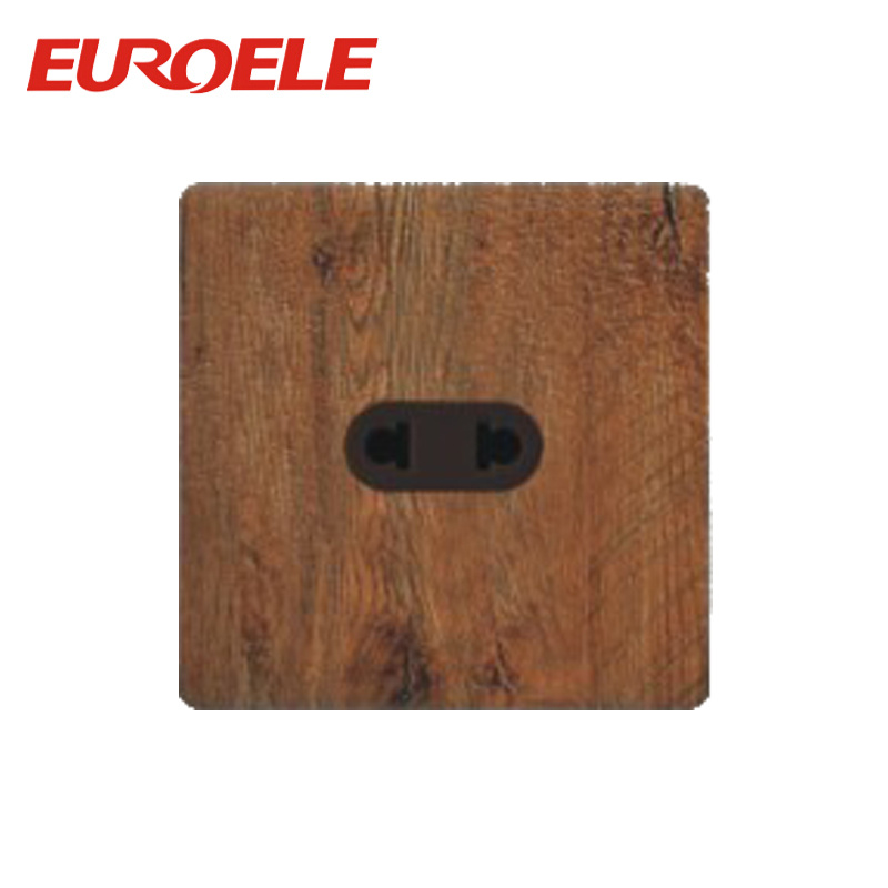 Environmental Wooden Color PC 2 Pin Wall Socket