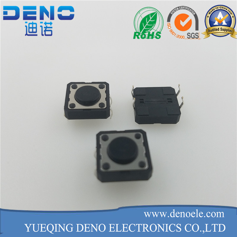 Touch Switch Micro Tact Switch with 12 * 12 * 7.3 mm Convex Type