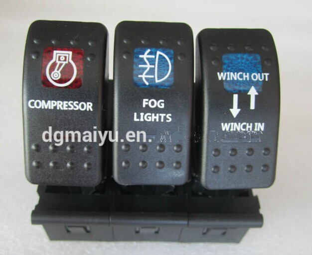LED Lights 12V-24V Rocker Switch Panel Waterproof Boat Switch Panel for Car Marine