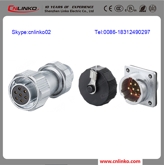 Internet Data Connector/Waterproof Plugs and Sockets with 7 Pin for Street Lamp Lighting