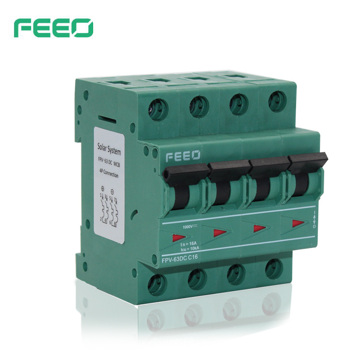 CE Certificate 63A 4p DC MCB Switch Mini Circuit Breaker