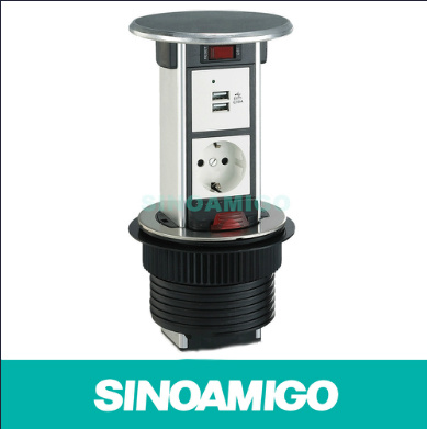 Waterproof Kitchen Lift Type Desktop Socket Receptacle