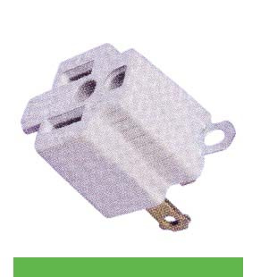 2pin Power Adaptor Plug to Three Socket Adaptor Plug