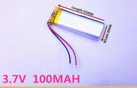 3.7V Lithium Polymer Battery 300955 100mAh Battery MP3 Recording Camera