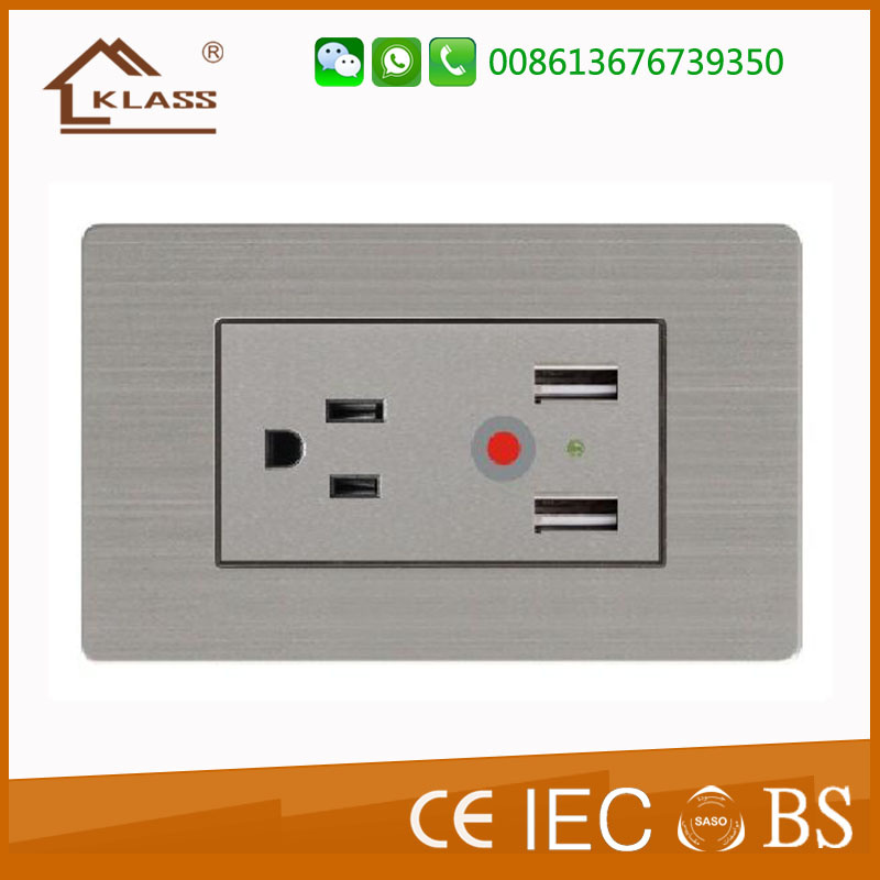 Factory Top Sales Double USB Charging Wall Socket