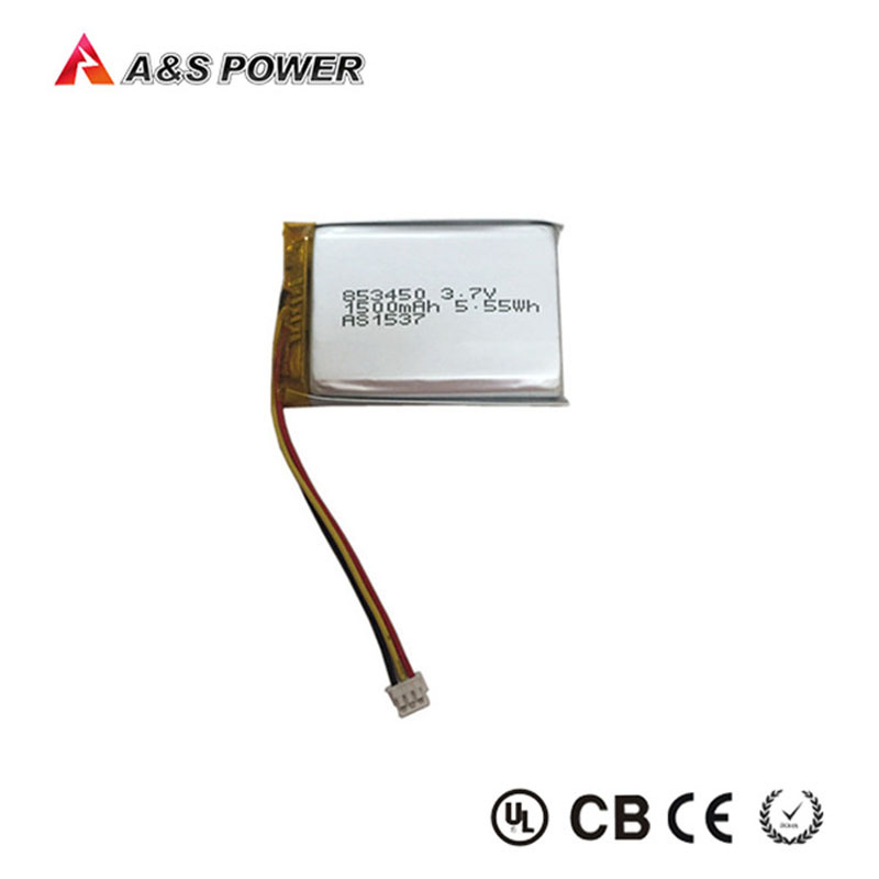 3.7V 1500mAh Lithium Polymer Rechargeable Battery with Connector and PCM