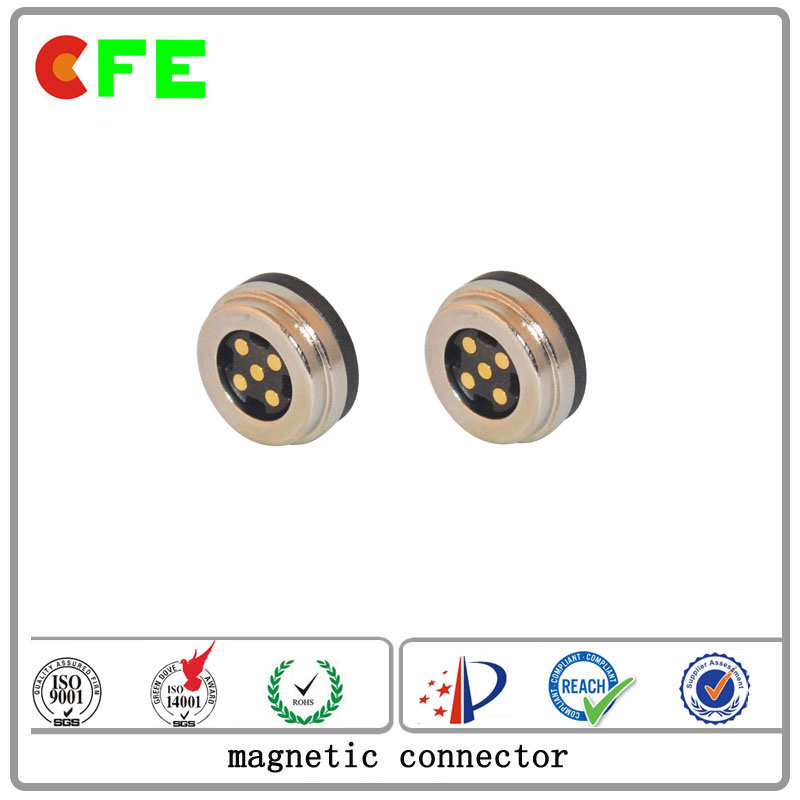 Round Magnetic Pogo Pin Connector in Waterproof Connector