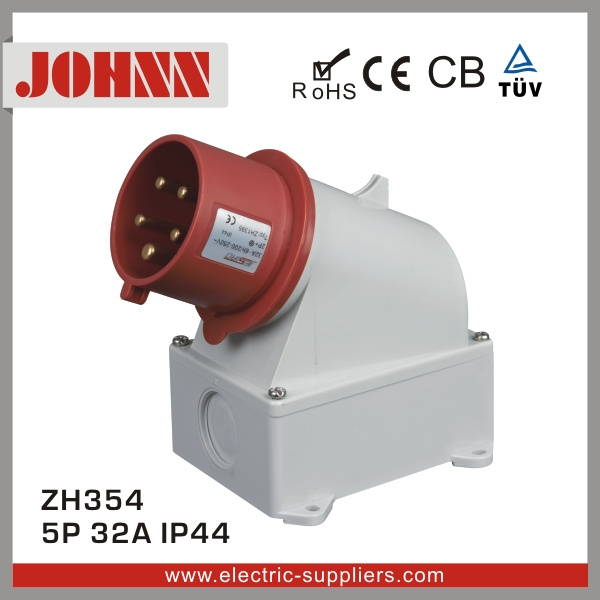 IP44 5p 32A Surface Mounted Plug for Industrial