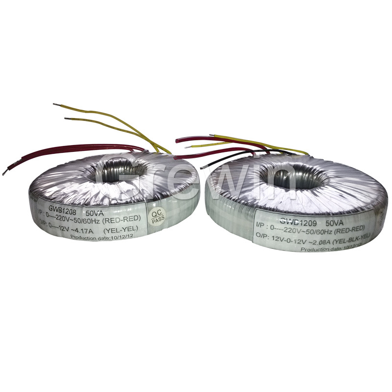 Wire Leads Toroidal Transformer for Communication