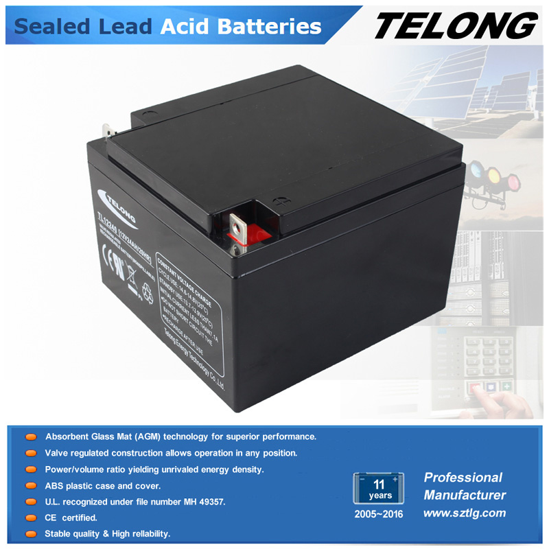 Deep Cycle Battery-12V 24ah-Rechargeable Lead Acid Battery