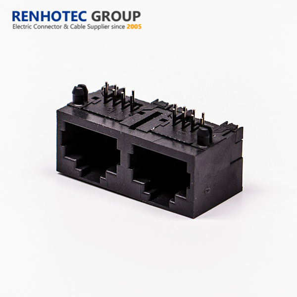 Black Single Potr RJ45 Coupler Connector Panel Mount