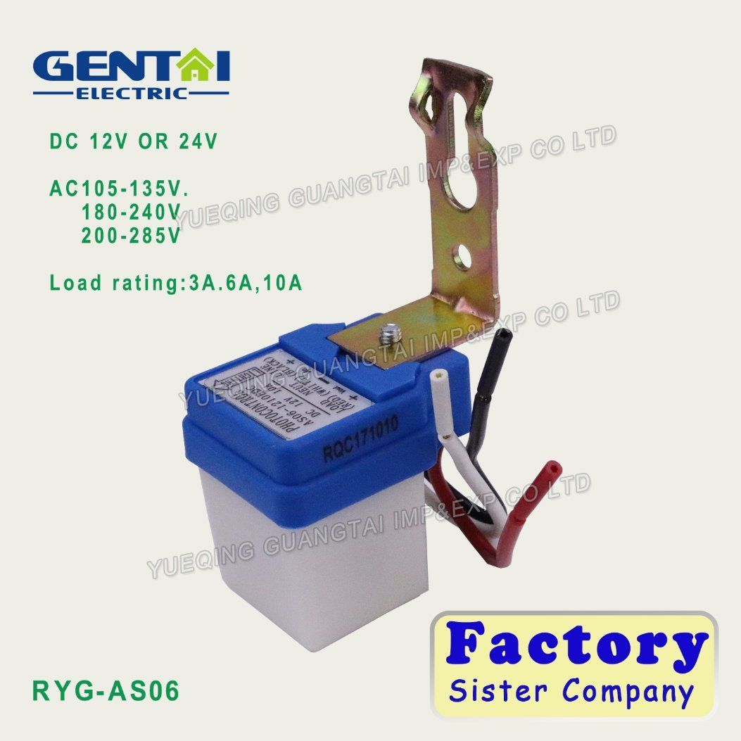IP44 Waterproof 6A 10A Photocell Sensor Switch (RYG-AS06)