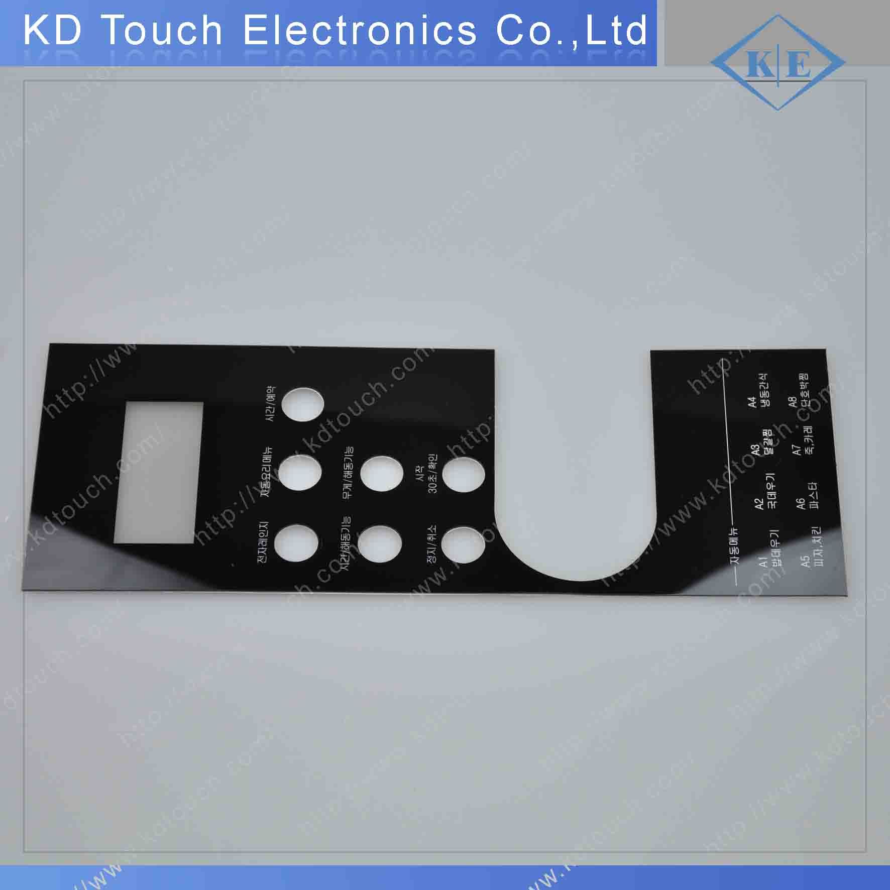PC Gloss Finish Control Overlay Graphic for Microwave
