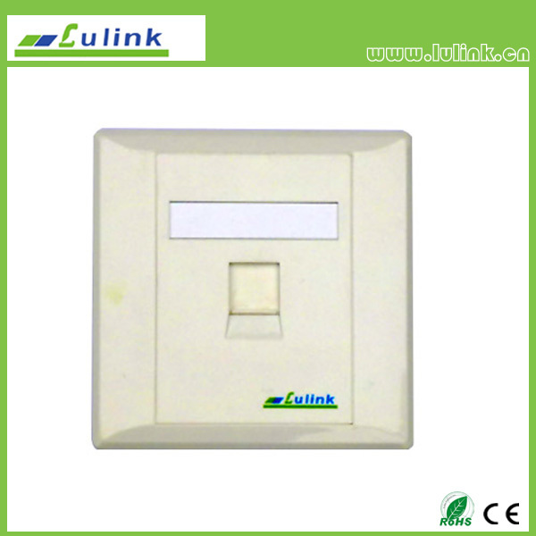 86 Type Single Port RJ45 Faceplate with Shutter