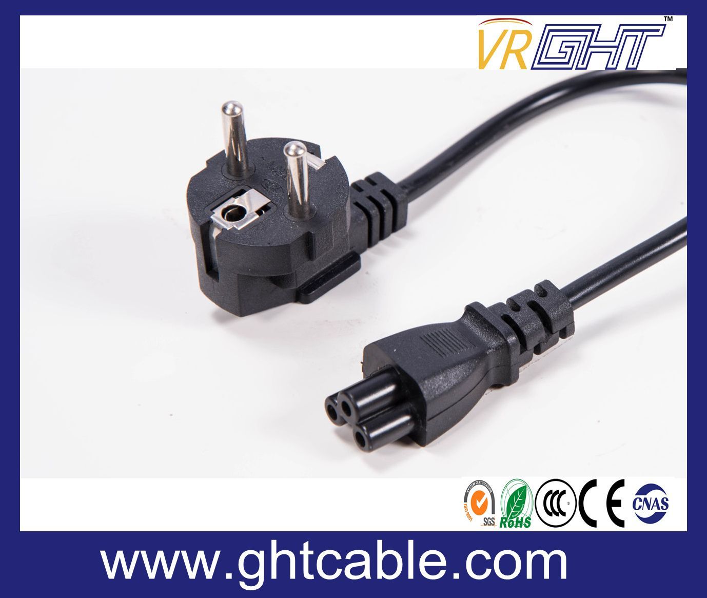 Schuko Power Cord & Power Plug for Laptop Using (CEE7)