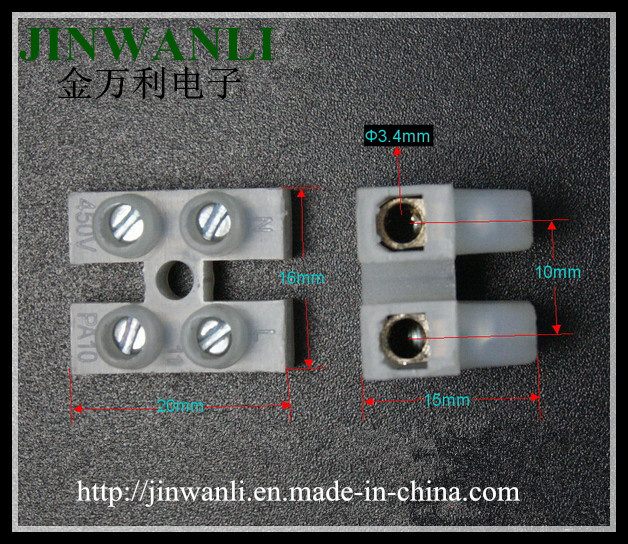 PA10 2 Way Feed Through Strip Terminal Block