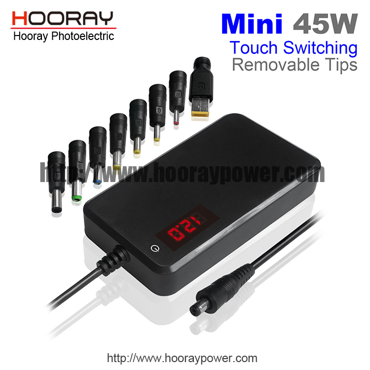 45W Adjustable Power Adapter 40W Laptop Charger Manual Multiple Voltage Power Supply with Cable AC DC 15-20V Adapter Charger