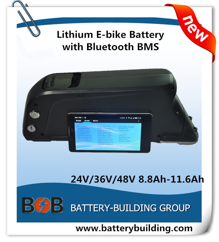 36V Lithium E-Bike Battery Downtube Battery Pack with Bluetooth BMS