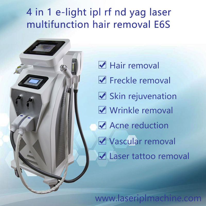 E6s Vertical Beauty Salon Multifunction IPL+RF+Laser Beauty Machine