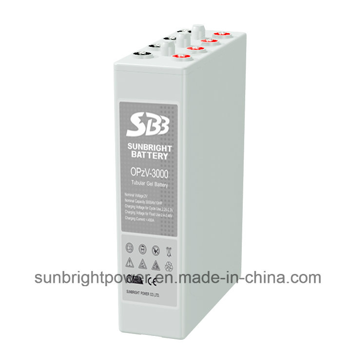 2V3000ah Solar Telecom Long Deep Cycle Gel Opzv Battery