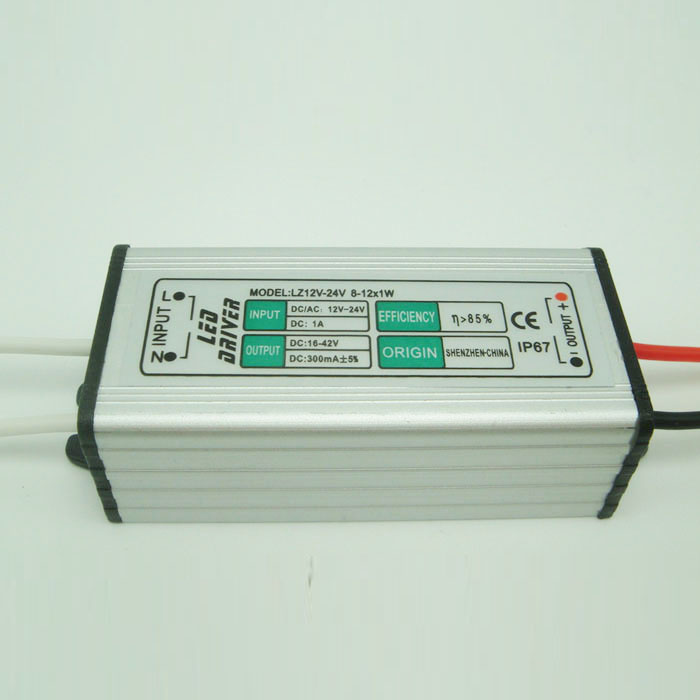 10watt LED Driver Waterproof IP67 300mA Constant Current for LED Lights