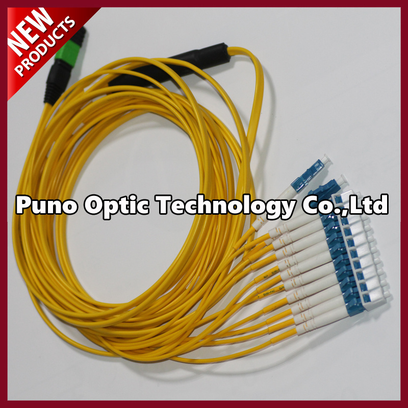 Mini OS2 MPO Fiber Optic Cable Single Mode Male to Male LSZH Plenum Round Cable