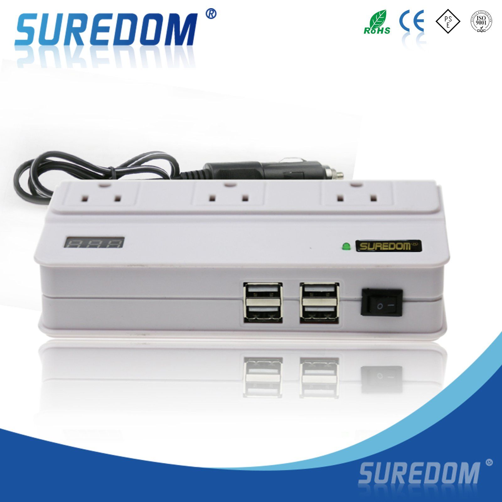 USB*4 Socket*3 200W Power Inverter