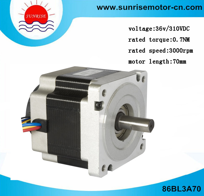 86bl3a70 DC Motor Electric Motor Diameter 86mm 36VDC-310VDC BLDC Motor