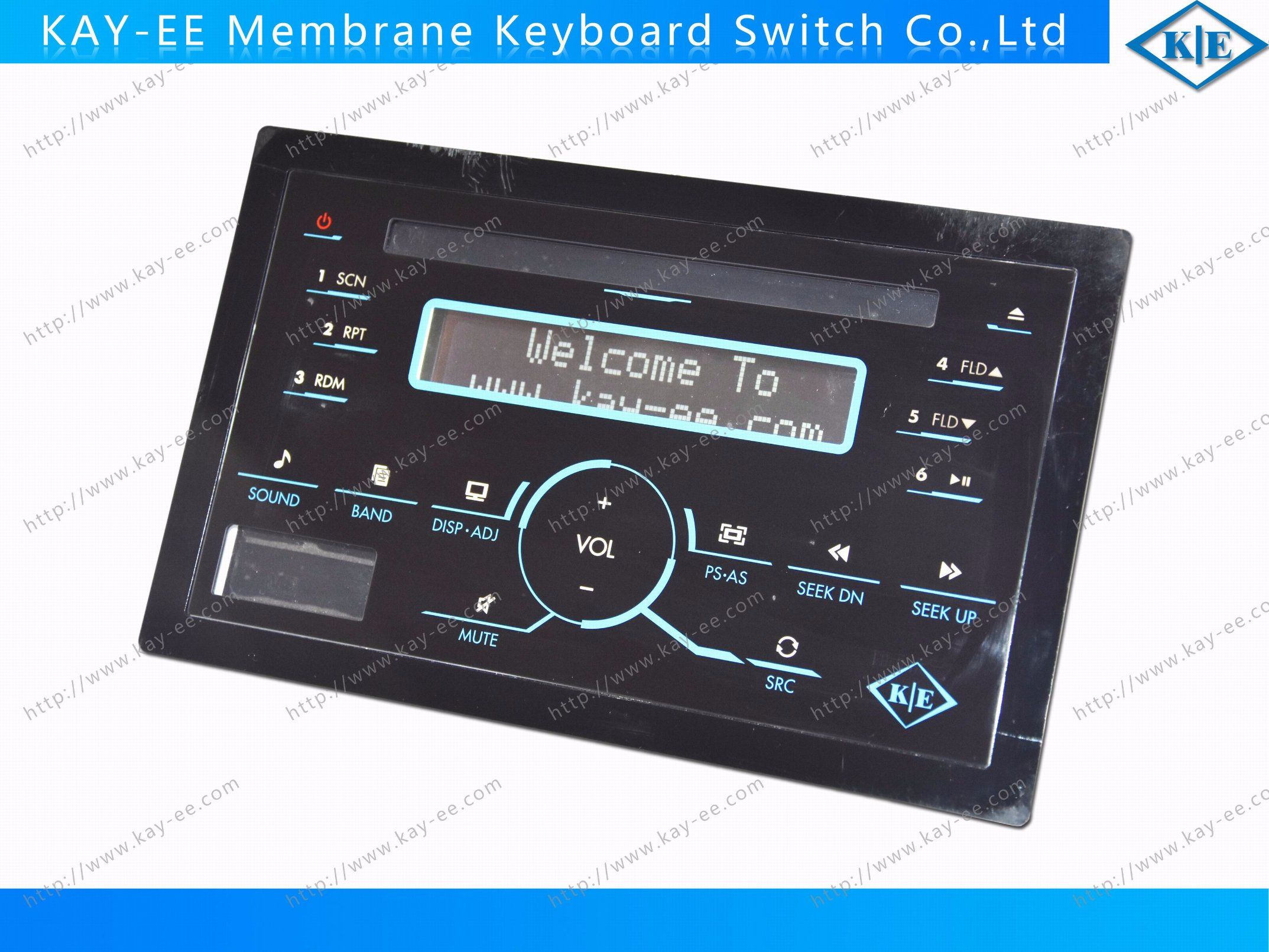 Flat Type Tactile Capacitive Membrane Switch with LCD Display