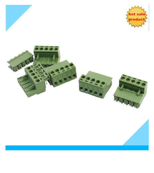 5.08mm PCB Mount Screw Pluggable Terminal Block Green