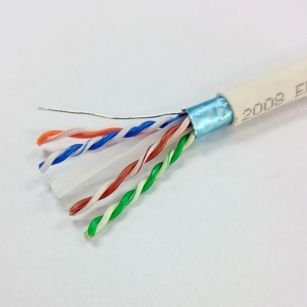 Solid Copper CAT6 Cable S-FTP Aluminum Tape Shield Network Cable (ERS-1602259)