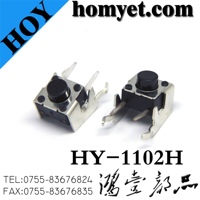 High Quality 6*6mm 4pin Tact Switch with DIP Type (HY-1102H)