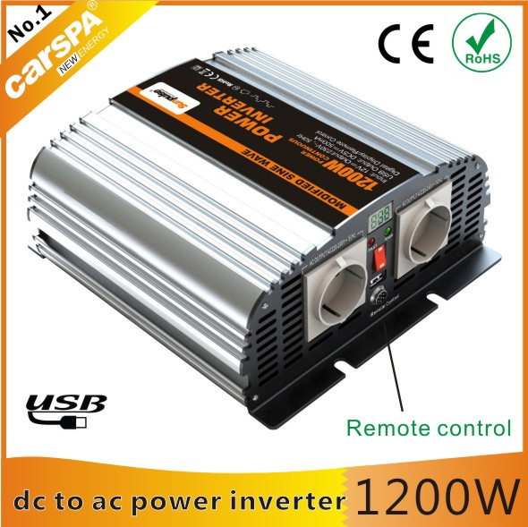 1200W DC/AC Power Inverter with Digital Display & USB