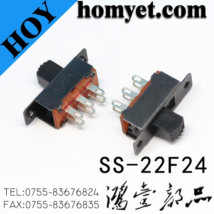 High Quality 6pin DIP Two Position 2p2t Slide Switch (SS-22F24)
