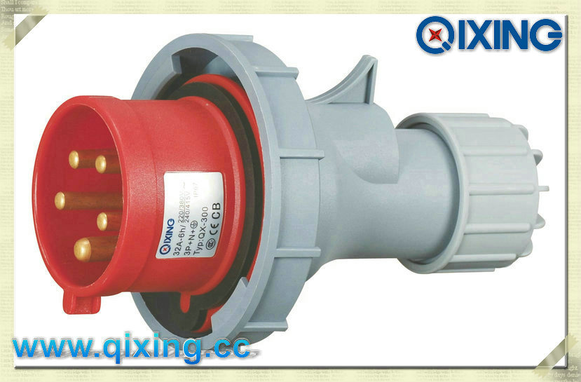 Cee 32A 5p 400V Red Three Phase Industrial Plug