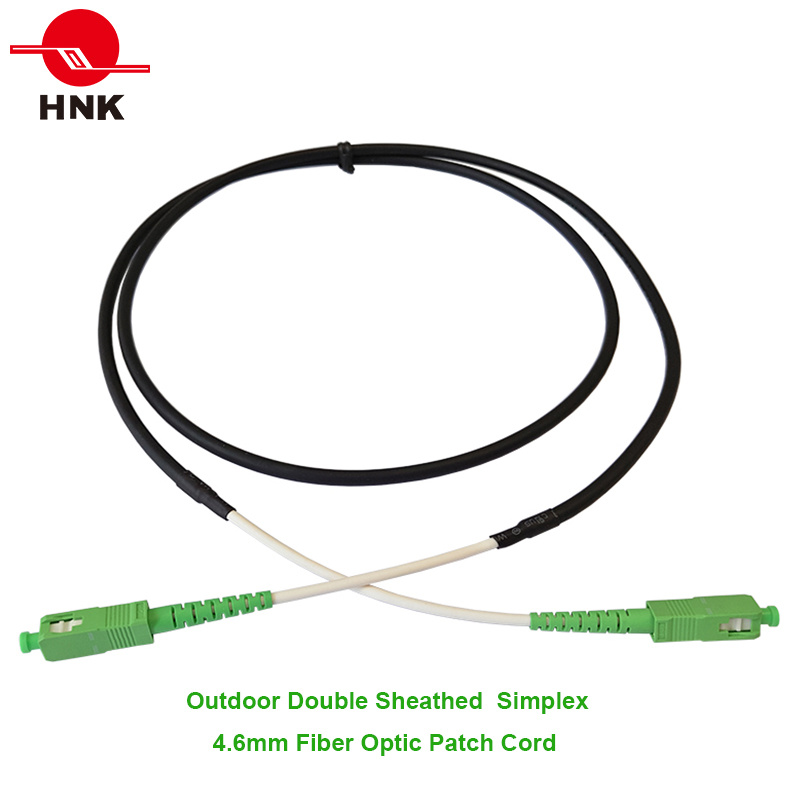 4.6mm Duplex Sheathed Outdoor Simplex Fiber Optic Patch Cord