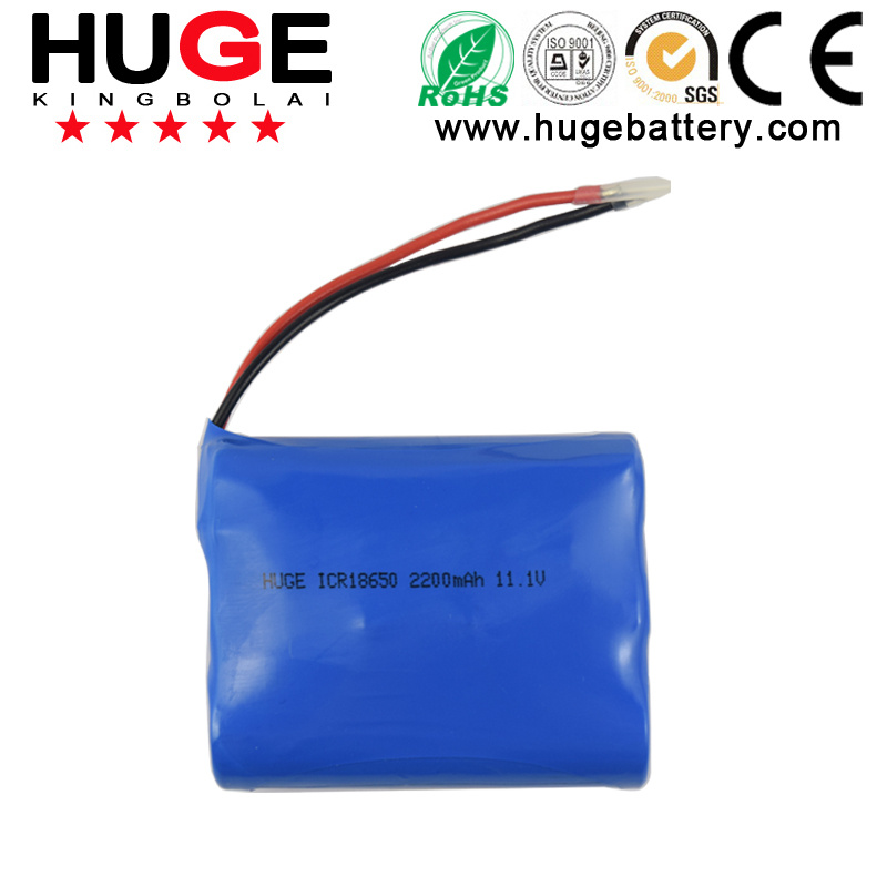 11.1V 2200mAh Rechargeable Lithium Battery ICR18650