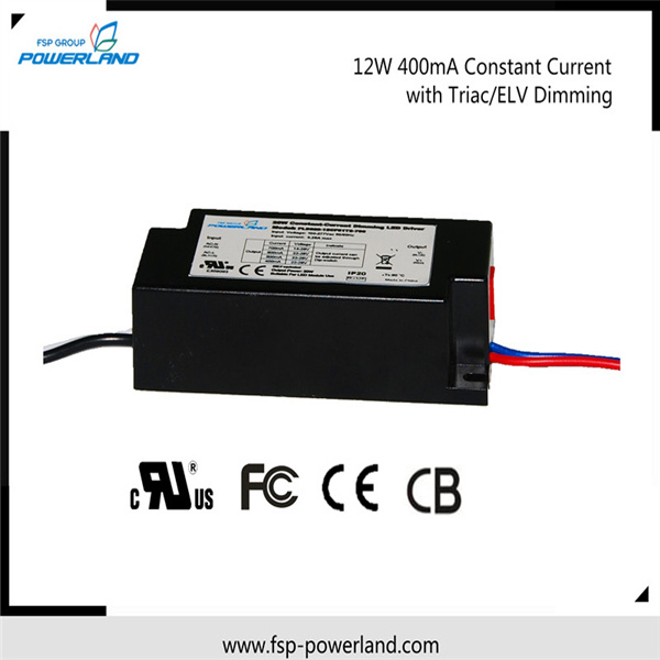 12W 400mA Constant Current Triac/Elv Dimmable LED Driver for Lighting